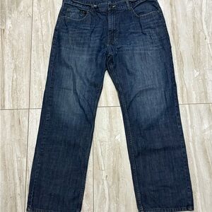 Blue Denim Jeans with Skull Graphic